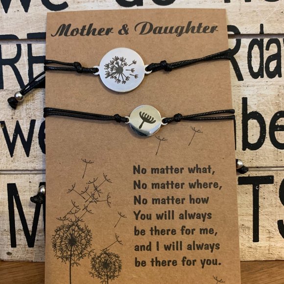 Mother & Daughter Dandelion Bracelet Set - Picture 1 of 3